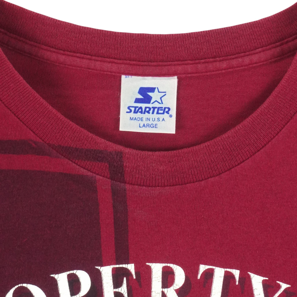 Starter - NCAA Alabama Crimson Tide Single Stitch T-Shirt 1990s Large Vintage Retro College