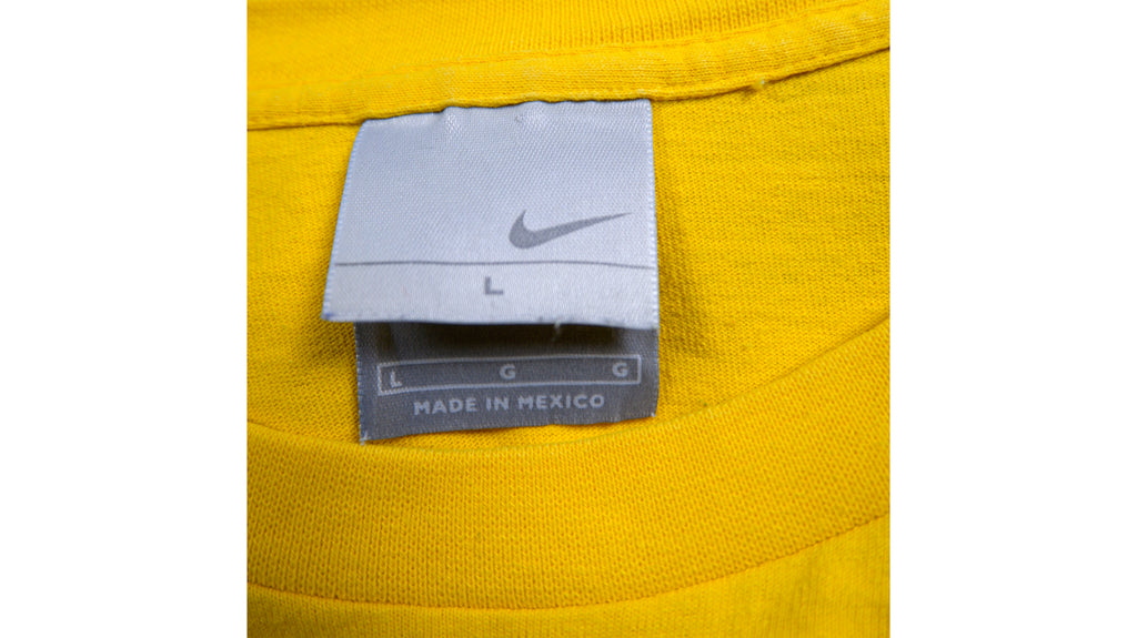 Nike - Yellow Classic T-Shirt 1990s Large Vintage Retro
