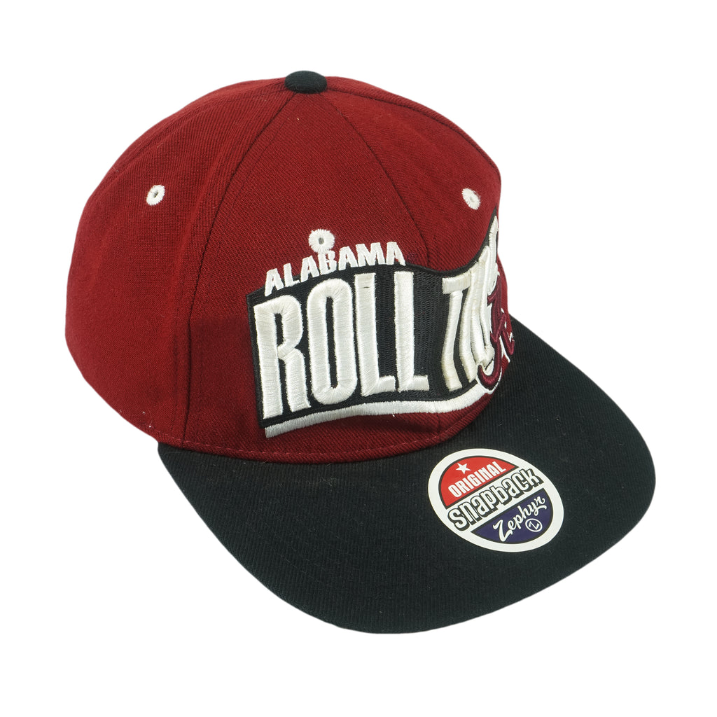 NCAA (Zephyr) - University of Alabama Roll Tide Snapback Hat 1990s OSFA Vintage Retro